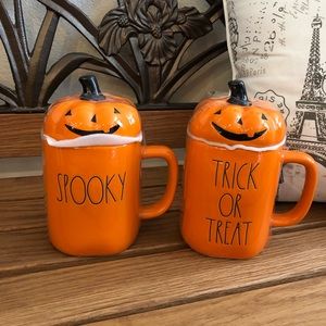 Rea Dunn Spooky & Trick or Treat mug with toppers